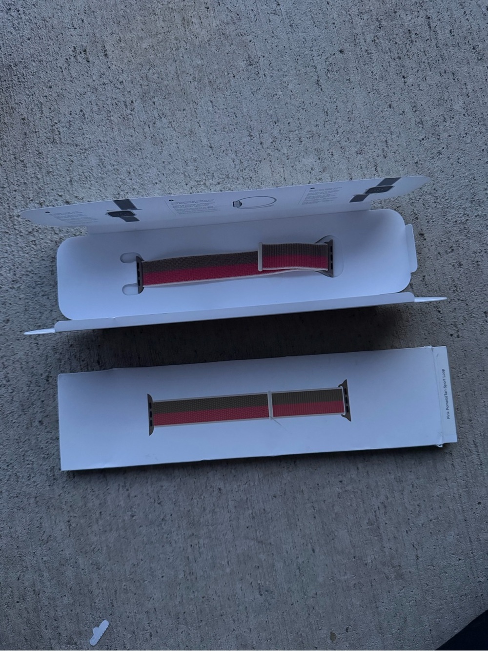 Apple Nylon Sport Loop Band — Coral and Tan